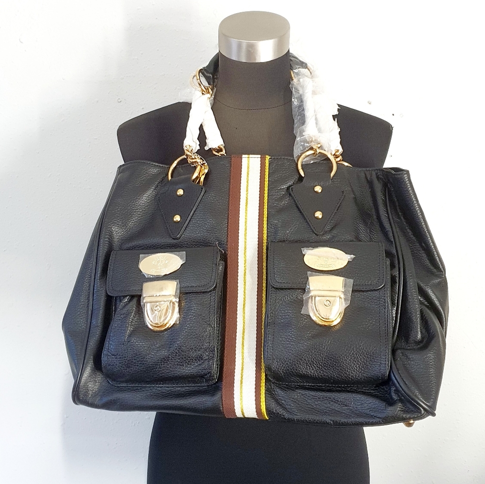 Christine Price Grayson Black Leather Tote